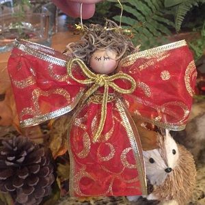 Homemade angel ornament